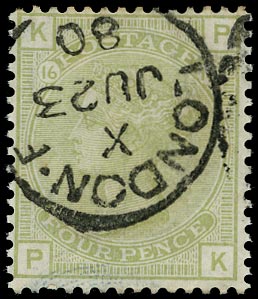 GB 1877  SG153 Pl.16 Used