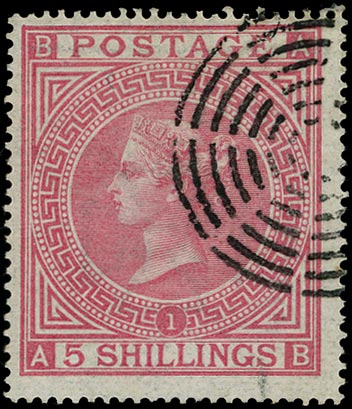 GB 1867  SG126 Pl.1 Used - British & Irish Magnetic Telegraph Company cancellation