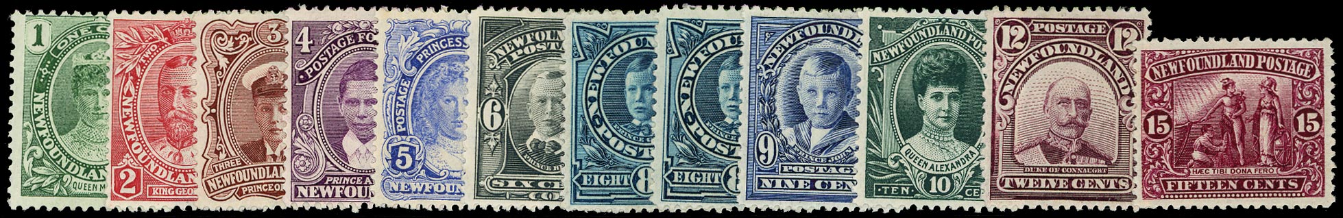 NEWFOUNDLAND 1911  SG117/27 Mint Coronation set of 12 to 15c
