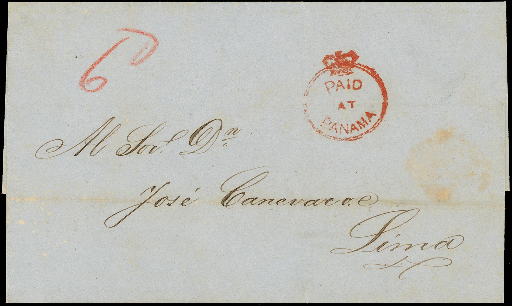 GB 1860  SGCC5 Cover - Panama Crowned Circle