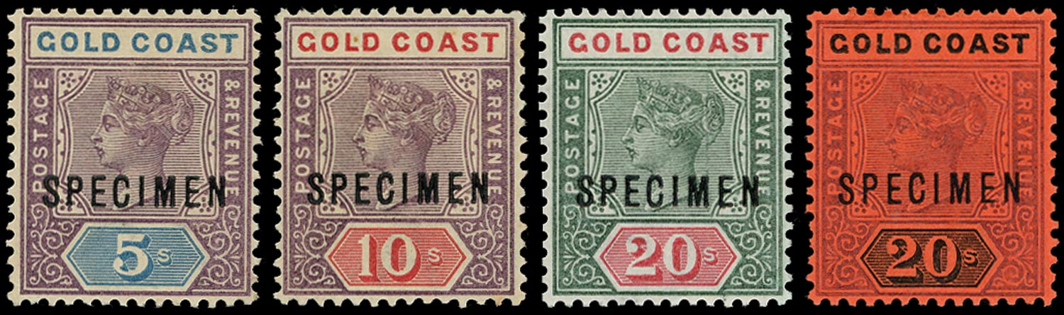 GOLD COAST 1889  SG22s/25s Specimen QV set of 4 to 20s