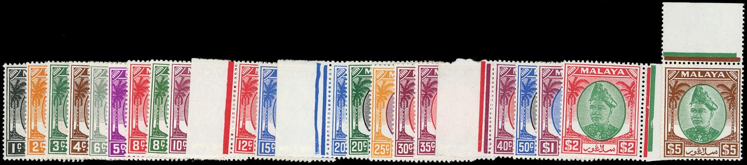 MALAYA - SELANGOR 1949  SG90/110 Mint unmounted set of 21