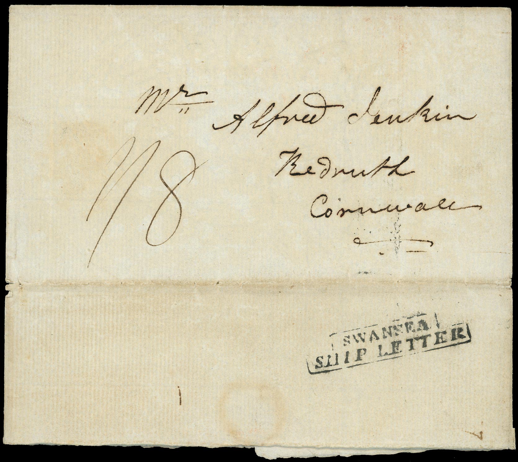 GB 1836 Pre-Stamp - Swansea S3 Ship Letter