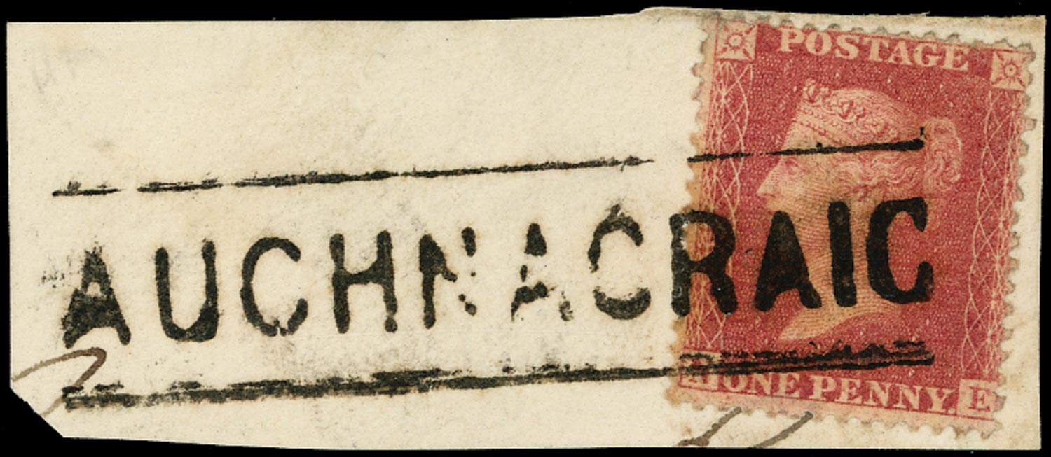 GB 1857  SG40 Pl.39 Used 'AUCHNACRAIG' Scots local