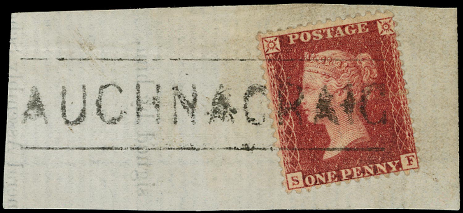 GB 1857  SG40 Pl.55 Used 'AUCHNACRAIG' Scots local