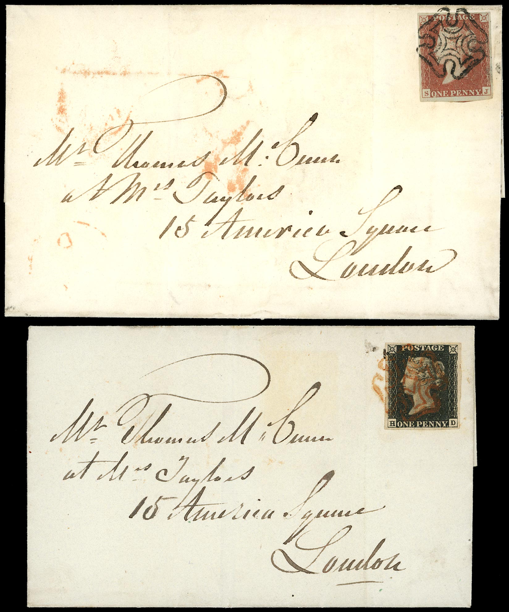 GB 1840  SG2/7 Pl.4+9 Penny Black