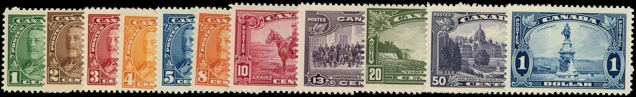 CANADA 1935  SG341/51 Mint unmounted pictorial set of 11 to $1