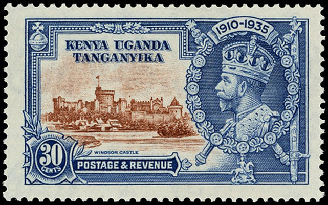 KUT 1935  SG125g Mint Silver Jubilee 30c variety Dot to left of chapel