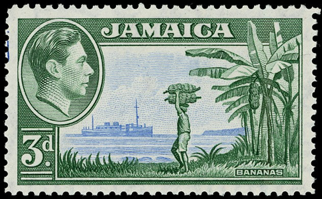 JAMAICA 1938  SG126a Mint unmounted mint KGVI 3d variety A of CA missing from watermark
