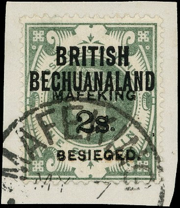 C.G.H. - MAFEKING 1900  SG16 Used 2s on 1s green British Bechuanaland