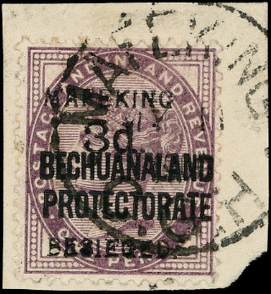 C.G.H. - MAFEKING 1900  SG7 Used 3d on 1d lilac Bechuanaland Protectorate