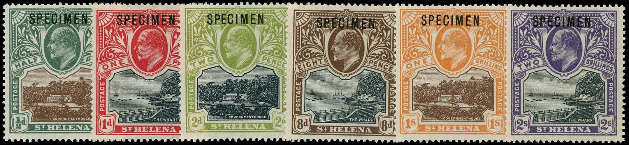 ST HELENA 1903  SG55s/60s Specimen KEVII set of 6 to 2s