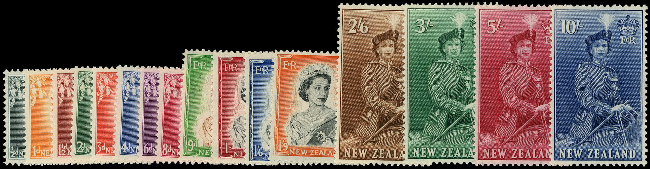 NEW ZEALAND 1953  SG723/36 Mint unmounted QEII set of 16 to 10s