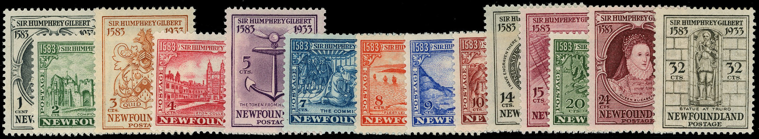 NEWFOUNDLAND 1933  SG236/49 Mint Gilbert set of 14 to 32c