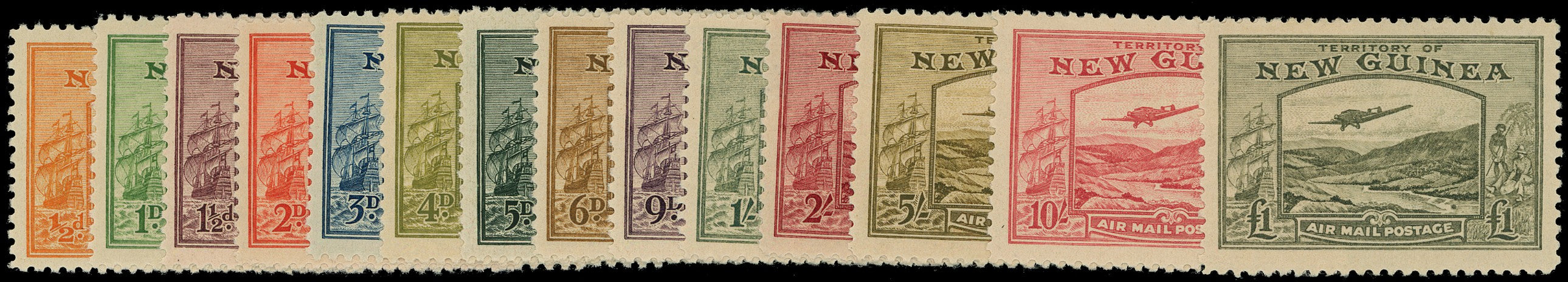 NEW GUINEA 1939  SG212/25 Mint Air set of 14 to £1
