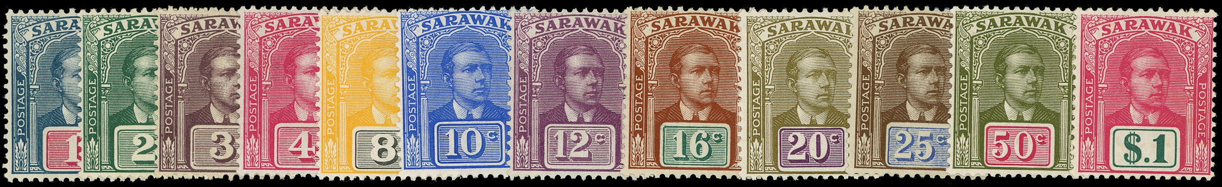 SARAWAK 1918  SG50/61 Mint set of 12 to $1