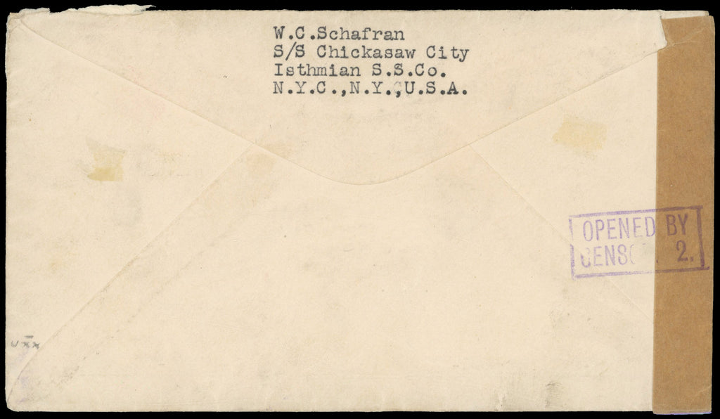 Malaya Straits Settlements 1941 Clipper cover from Penang to New York $1.45 rate