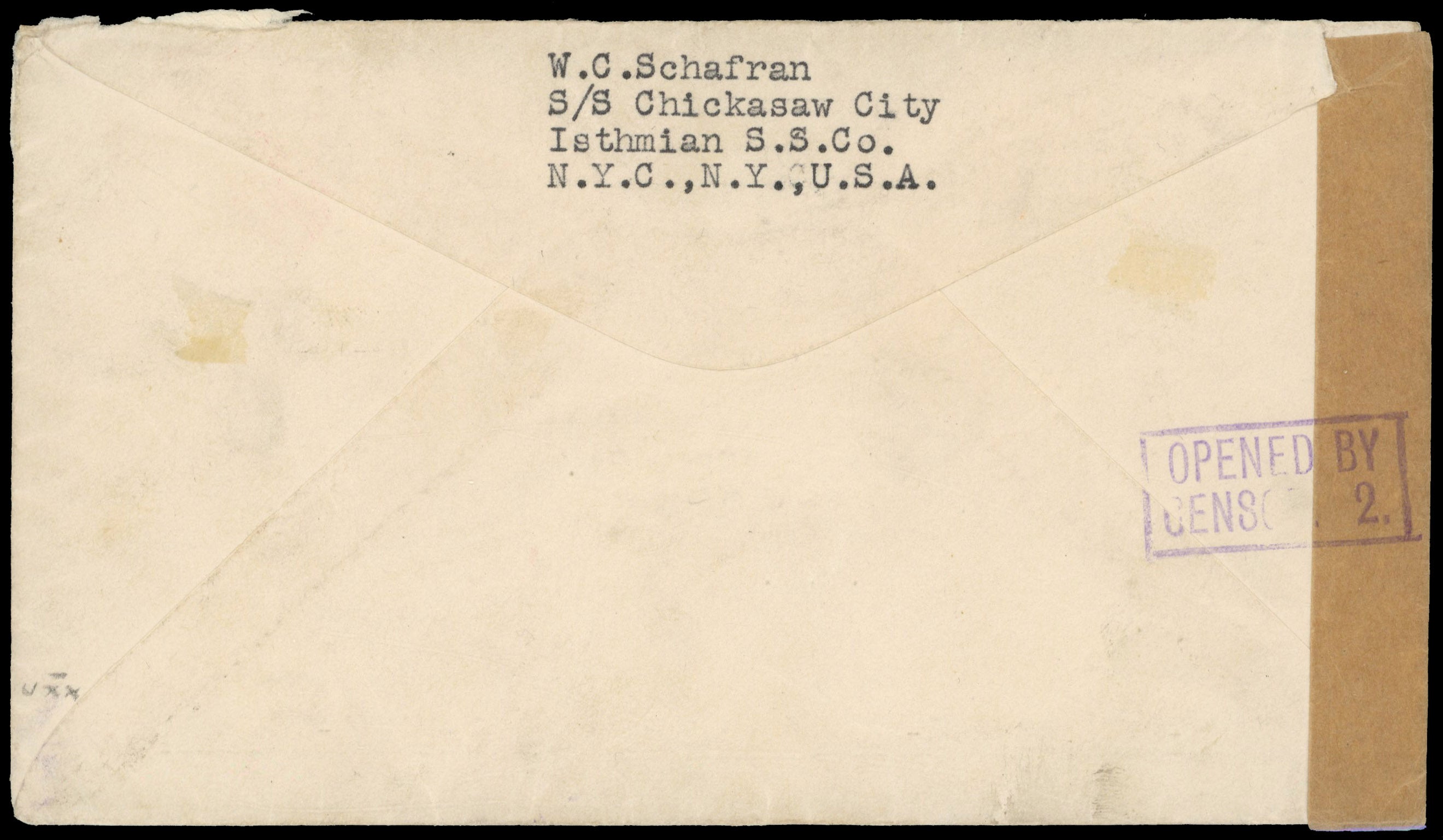 Malaya Straits Settlements 1941 Clipper cover from Penang to New York $1.45 rate