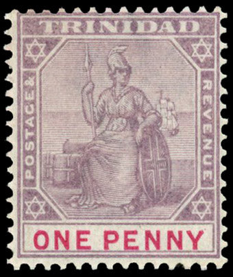 Trinidad SG 116 Mint 1896-1906 1d dull purple and rose Type II