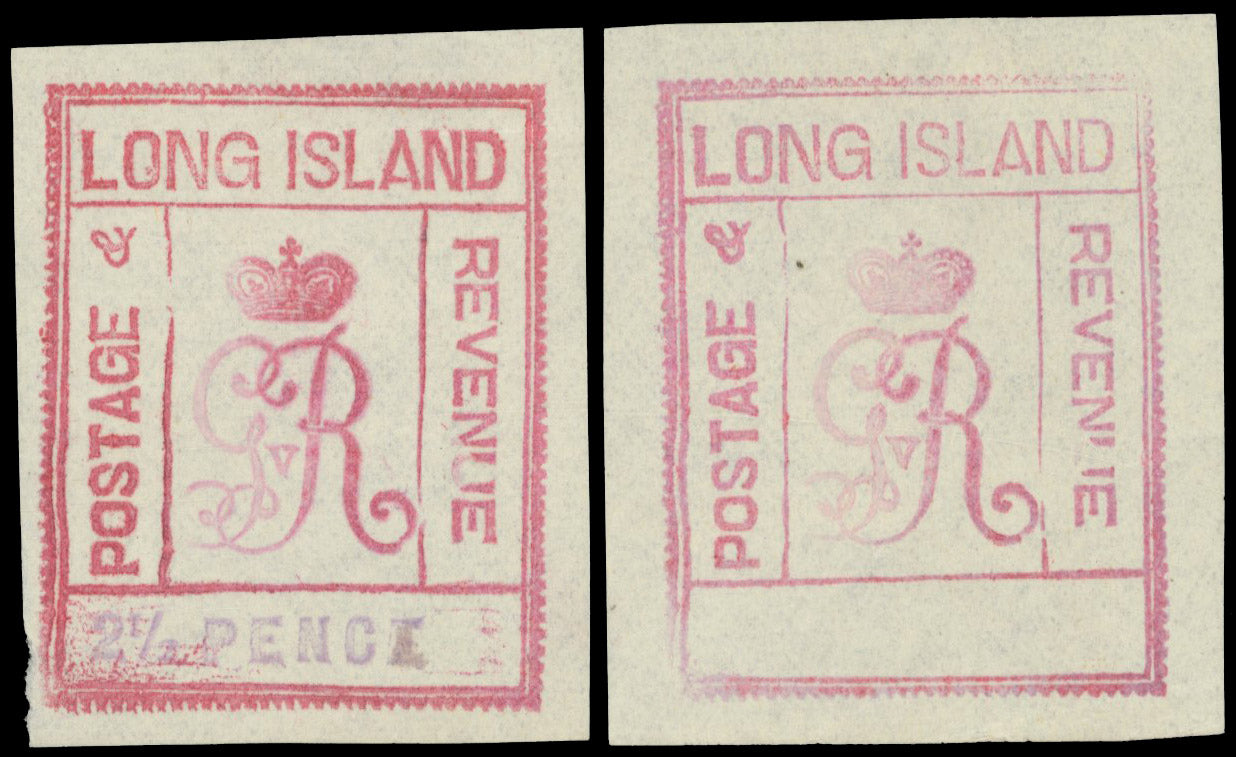 Long Island 1916 2½d essay x2