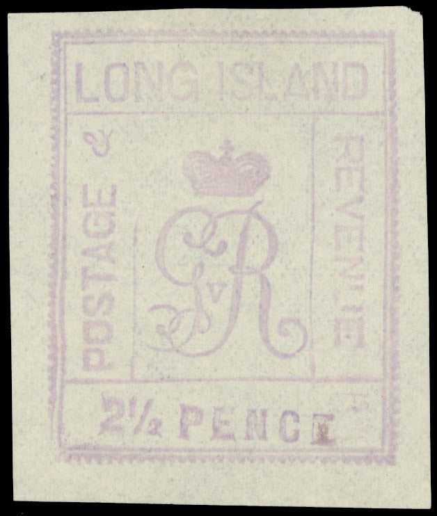 Long Island 1916 2½d essay in violet