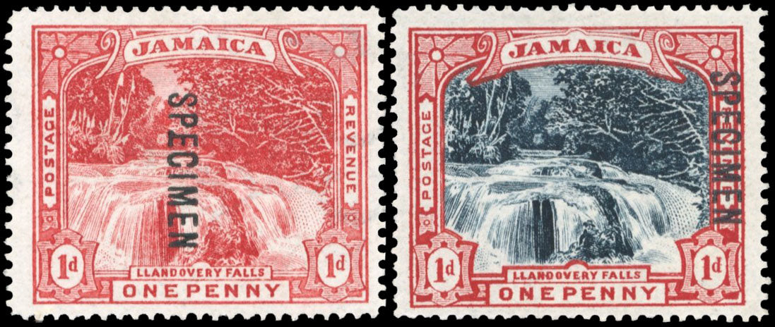 Jamaica SG 31s/32s Specimen 1900-01 Llandovery 1d pair