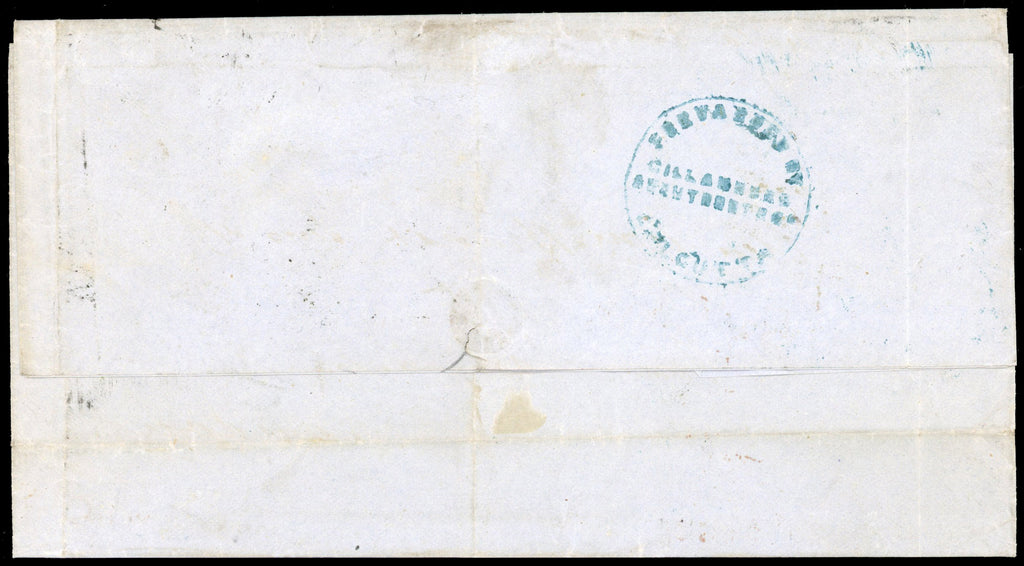 India SG 48 1862 cover from Calcutta to England with 1856-64 8a carmine