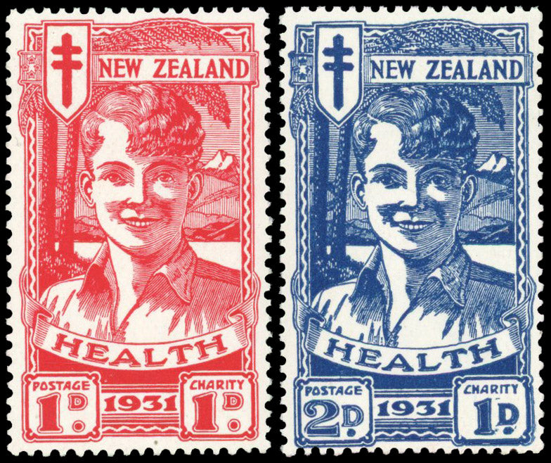 New Zealand SG 546/547 Unmounted Mint 1931 Health Smiling Boy pair