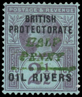 NIGER COAST SG 35 Mint 1893 ½d on 2½d type 10 Old Calabar provisional