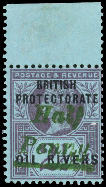 NIGER COAST SG 27 Mint 1893 ½d on 2½d type 8 Old Calabar provisional