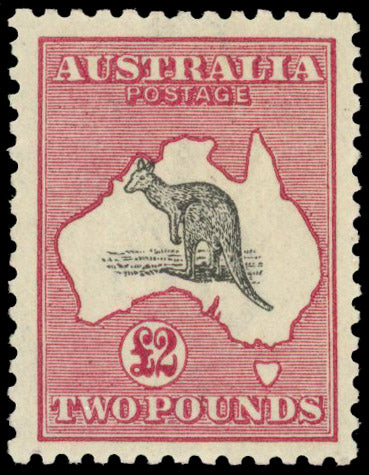 AUSTRALIA SG 45a Mint 1913-27 £2 grey and crimson