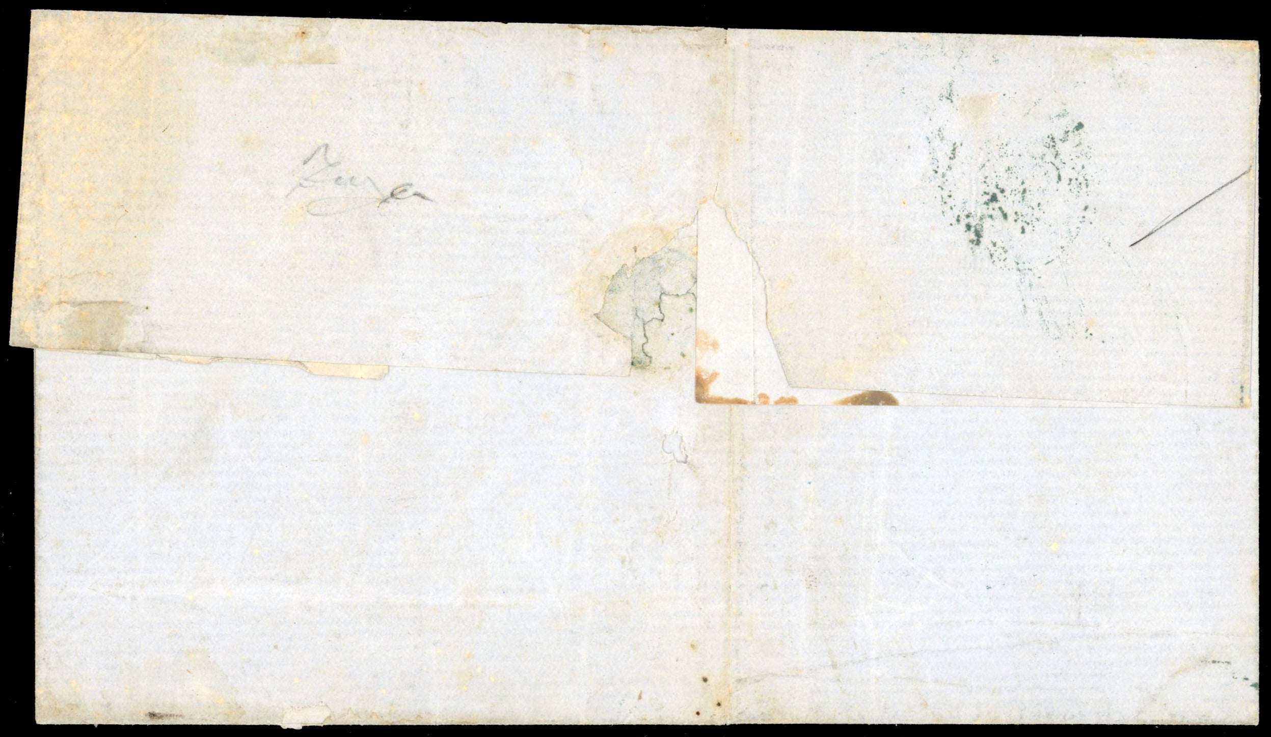 Ionian Islands SG 1,2 1859 cover from Corfu to Cephalonia at 1½d rate
