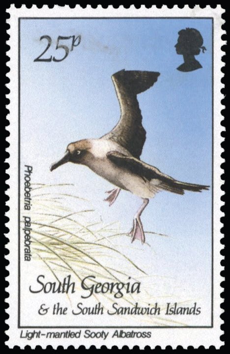 South Georgia and the South Sandwich Islands SG 172w Unmounted Mint 1987 Birds 25p variety Watermark Inverted