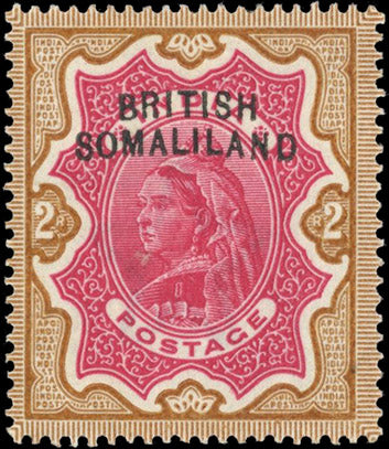 Somaliland Protectorate SG 11a Mint 1903 2r variety Curved overprint