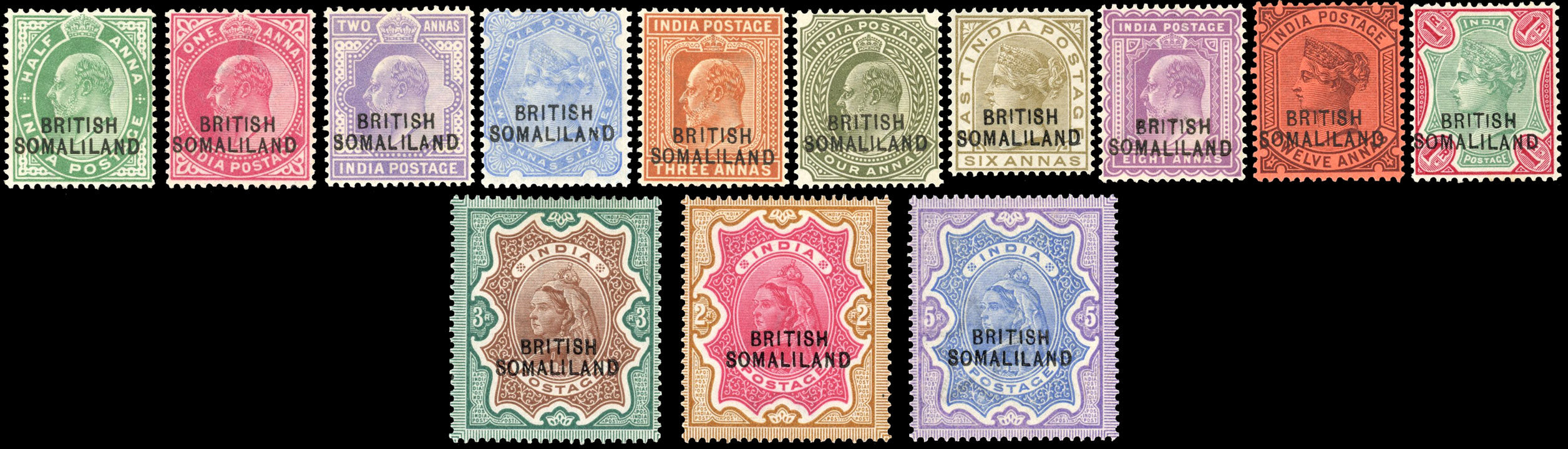 Somaliland Protectorate SG 18/30 Mint 1903 set to 5r