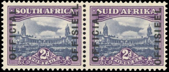 South Africa SG O35 Unmounted mint 1944-50 official 2d type O6 overprinted reading upwards