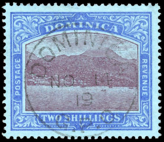 Dominica SG 53b Used 1908-20 2s purple and deep blue watermark MCA