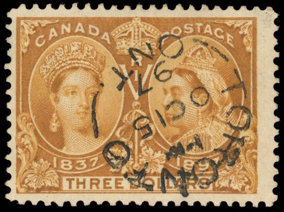 Canada SG 138 Used 1897 Jubilee $3 bistre