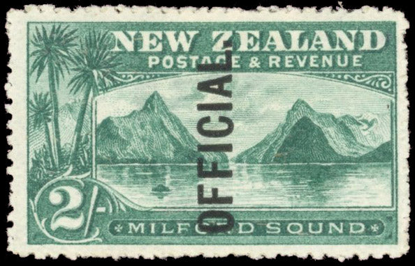 New Zealand SG O66 Mint 1907-11 official 2s blue-green