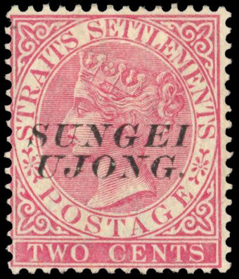 Malaya Sungei Ujong SG 44 Mint 1885-90 2c pale rose type 29 overprint