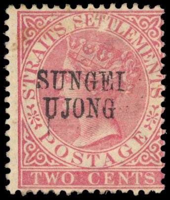 Malaya Sungei Ujong SG 39 Mint 1885-90 2c pale rose type 24 overprint