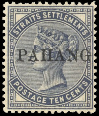 Malaya Pahang SG 3 Mint 1889 10c slate