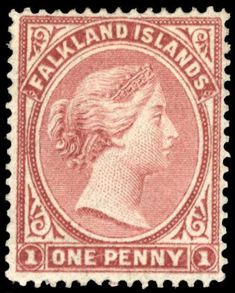 Falkland Islands SG 1 Mint 1878-79 1d claret