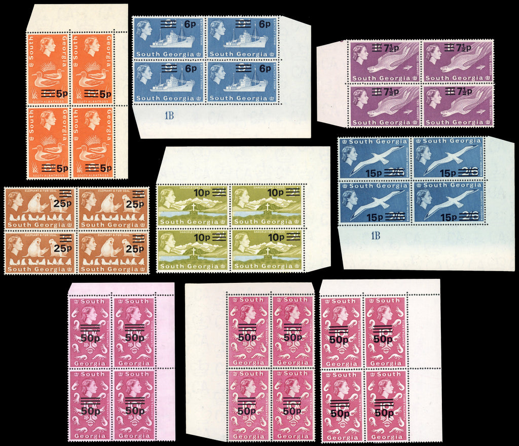 Falkland Islands Dependencies SG 18/31b Unmounted mint 1971-76 Decimal Currency surcharges