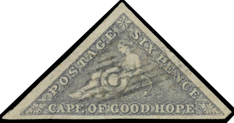 Cape of Good Hope SG 7c Used 1855-63 6d slate-lilac