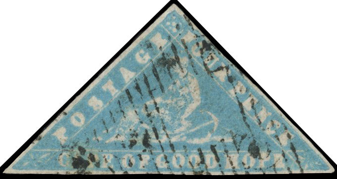 Cape of Good Hope SG 14 Used 1861 4d pale milky blue Woodblock