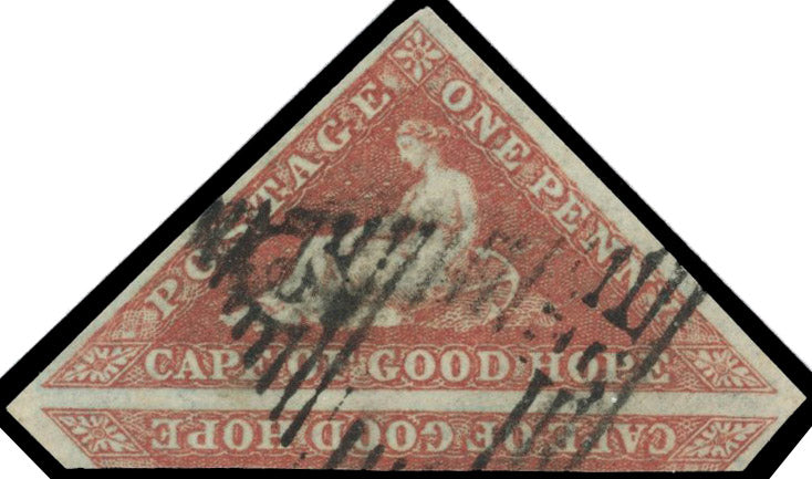 Cape of Good Hope SG 3 Used 1853 1d brick-red