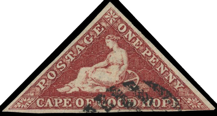Cape of Good Hope SG 18b Used 1863-64 1d deep brown-red