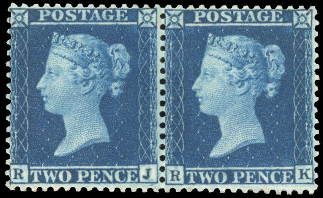 Great BritainSG 35 Mint 1854-57 2d blue on blued paper watermark large crown perf 14