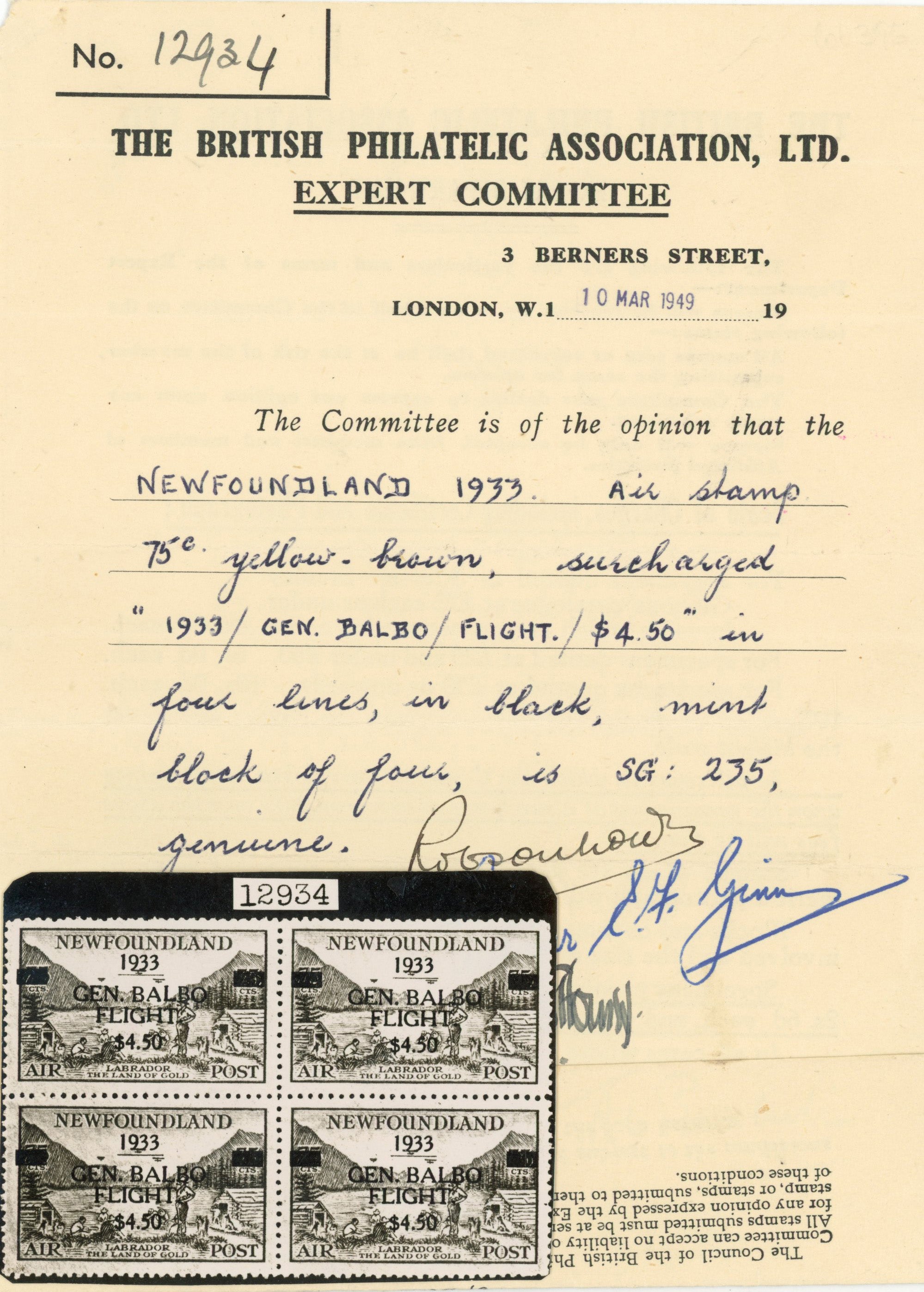 Jamaica SG 130a Unmounted mint 1938-52 1s corner block of 4 with Repaired chimney